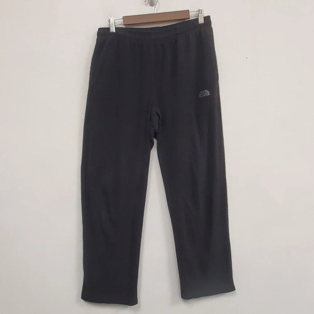 North Face Mens Polartec Fleece Pull On Straight Leg Sweat Pants Size M Black
